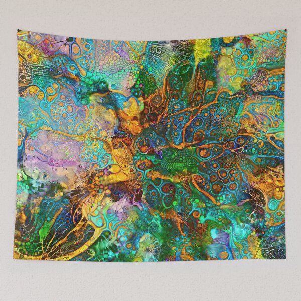 Item preview, Deepdream floral fractalize abstraction designed and sold by blackhalt.
