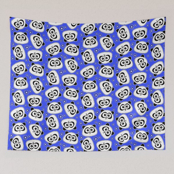 Aperçu de l'œuvre Panda mignon - sur bleu créée et vendue par Adrienne Body.