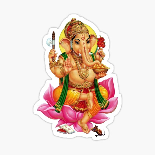 Item preview, India Hindu God Ganesha Art with Sun & Stars designed and sold by Nostalgic-India.