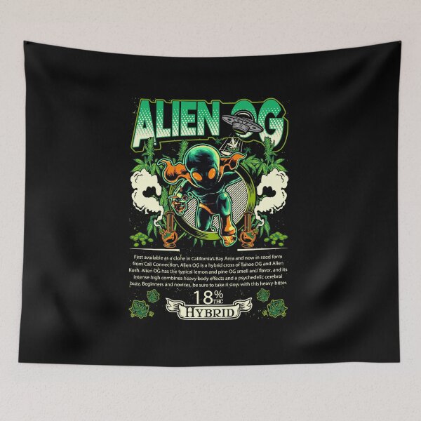 Item preview, Alien OG Hybrid Cross Tahoe OG Alien Kush Cannabis Leaf Gift designed and sold by TTFMerch.