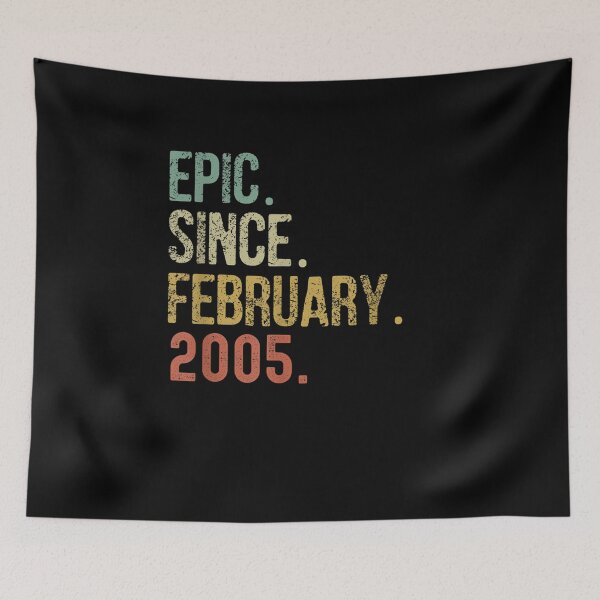 Item preview, Epic Since February 2005 Retro Vintage Birthday 16 Yo Gift designed and sold by ninapfvu.