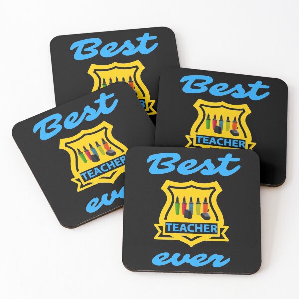 Item preview, best teacher ever. badge. highlighters designed and sold by doctors-apparel.