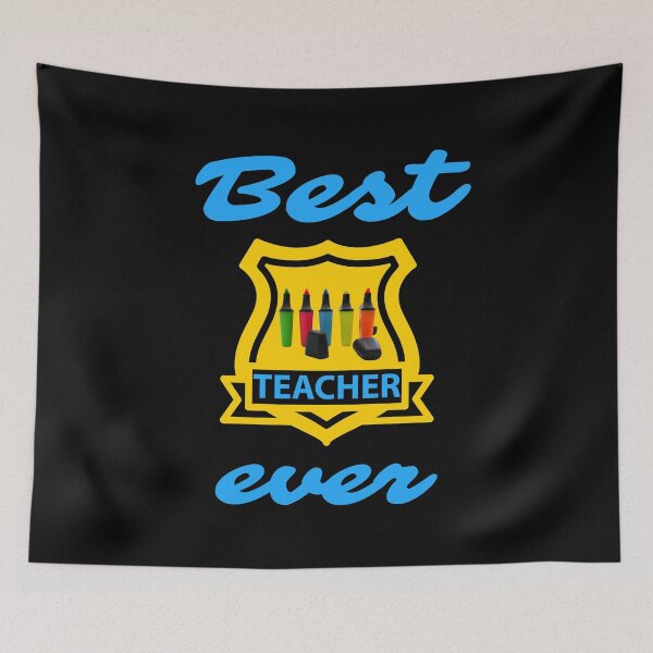 Item preview, best teacher ever. badge. highlighters designed and sold by doctors-apparel.