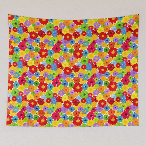 Item preview, Colorful Multicolored Daisies Gerber Daisy, sunflowers, flower, yellow, summer, sunflower field, floral, nature, sun, sunflower painting, flower art, flower are, sunflower lover designed and sold by Spaceshipsells.