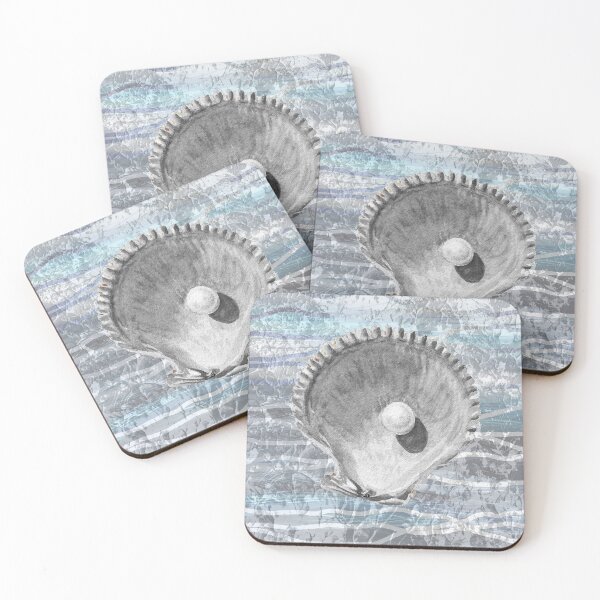 Item preview, Silver Gray Seashell On Ocean Shore Waves And Rocks IV designed and sold by Irina Sztukowski.