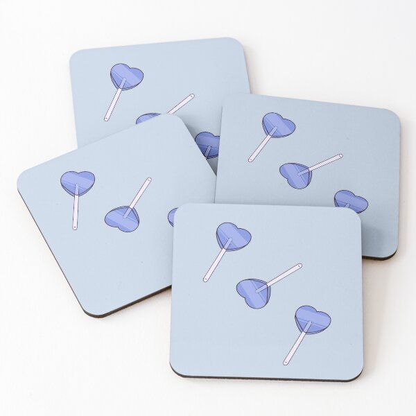 Item preview, Retro Blue Heart Lollipops designed and sold by Seesabean.