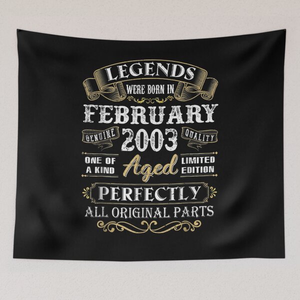 Item preview, Legends Were Born In February 2003 17th Birthday Gifts designed and sold by ninapfvu.