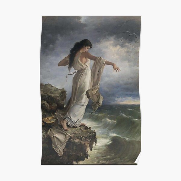 Death of Sappho by Miguel Carbonell Selva Poster