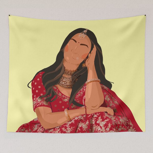 Artikelvorschau, Desi Baddie Serie - Brautrot entworfen und verkauft von ShreyIllustrate.