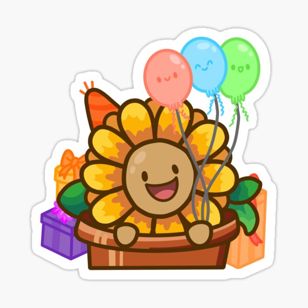 Sunflower Birthday Sticker