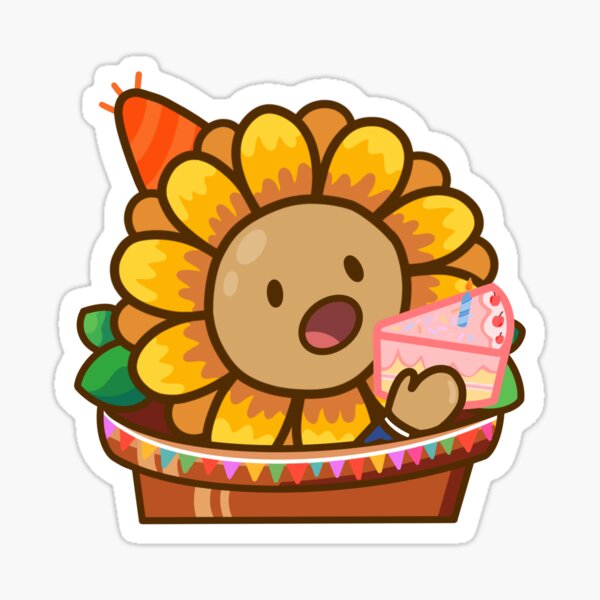 Sunflower Cake Sticker