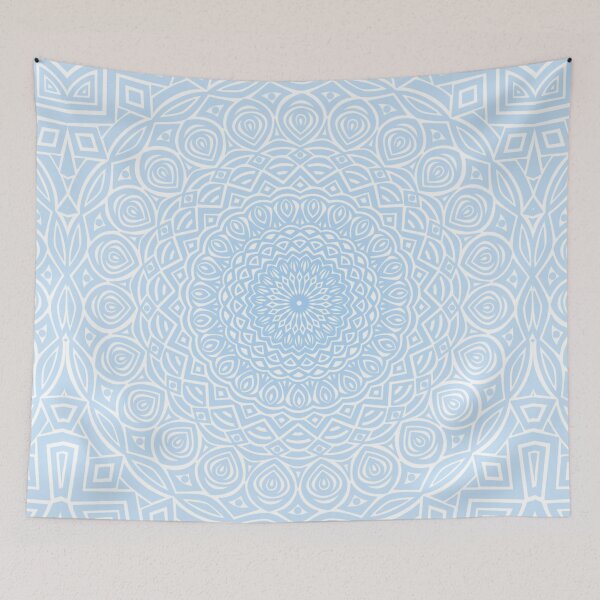 Item preview, Light Blue Mandala Design // Extra Detailed Geometric Ethnic Tribal Pattern designed and sold by AEJdesign.