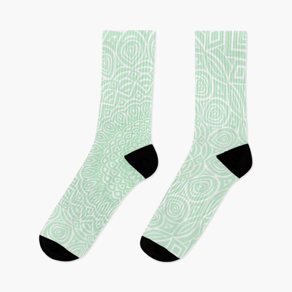 Item preview, Mint Green Mandala Design // Extra Detailed Geometric Ethnic Tribal Pattern designed and sold by AEJdesign.