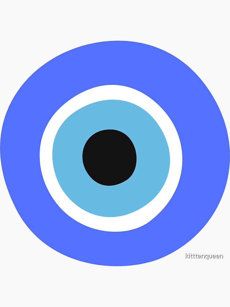 Thumbnail 3 of 3, Sticker, evil eye | ayin hara designed and sold by kitttenqueen.