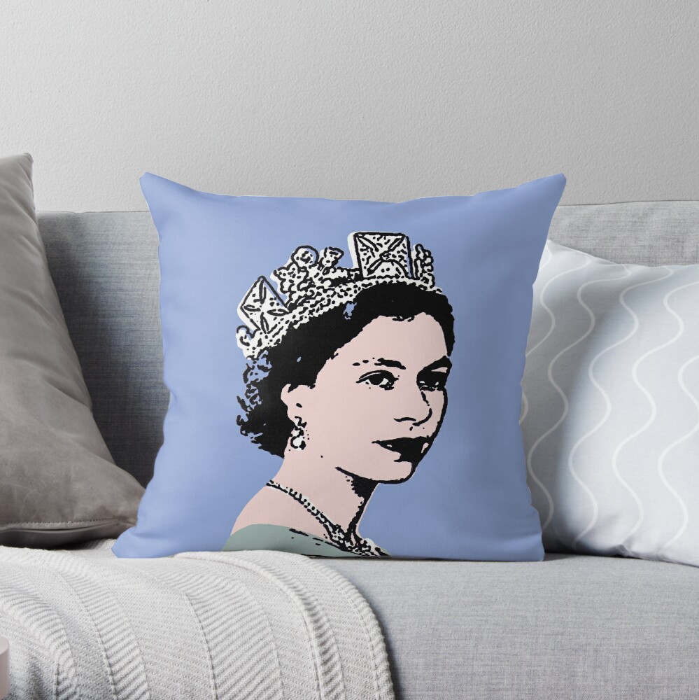 The Queen at 90 Collection  Throw Pillow
