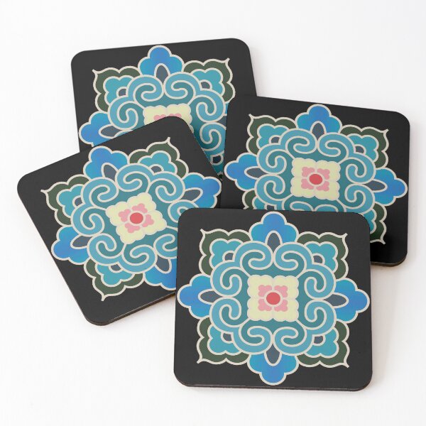 Item preview, Korean Traditional Beige Pattern Style 1 on Black BG designed and sold by FollowtheOrigin.