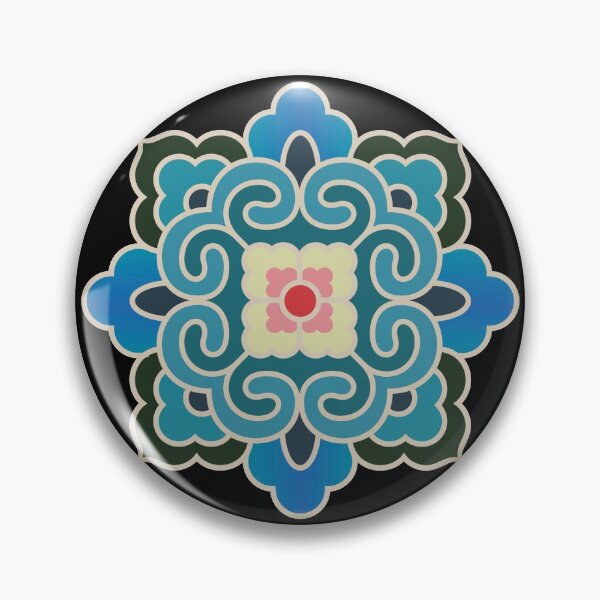 Item preview, Korean Traditional Beige Pattern Style 1 on Black BG designed and sold by FollowtheOrigin.