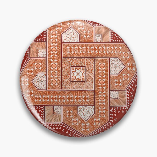 Item preview, The geometrical hand fan Mandana motif designed and sold by Richa Maurya.