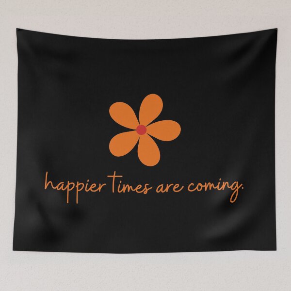 Item preview, Happier Times Are Coming | Orange Handwritten designed and sold by casualism.