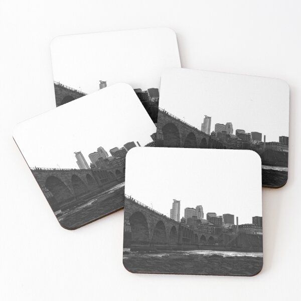 Item preview, Minneapolis Minnesota Skyline Black and White designed and sold by anthonylonder.