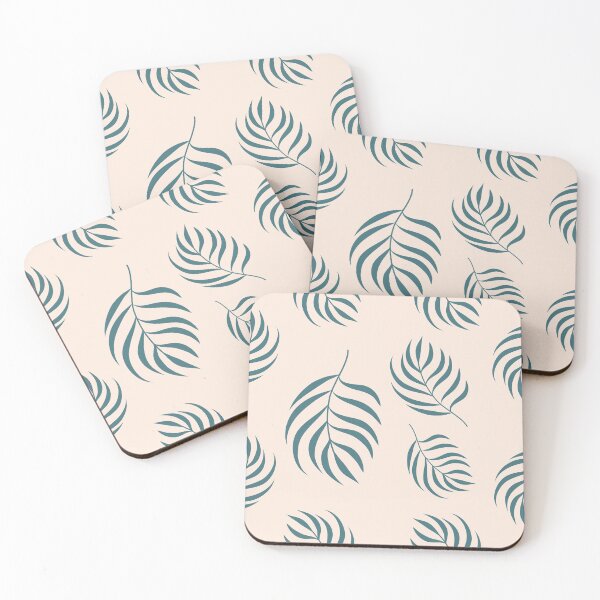 Item preview, Green and Light Pink Acera Palm Leaves Pattern designed and sold by zenygirl.
