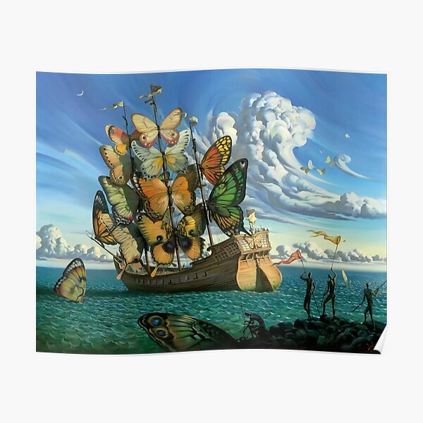Picture Poster Art Framed Print Weather Battered Pirate Ship on the High Seas 