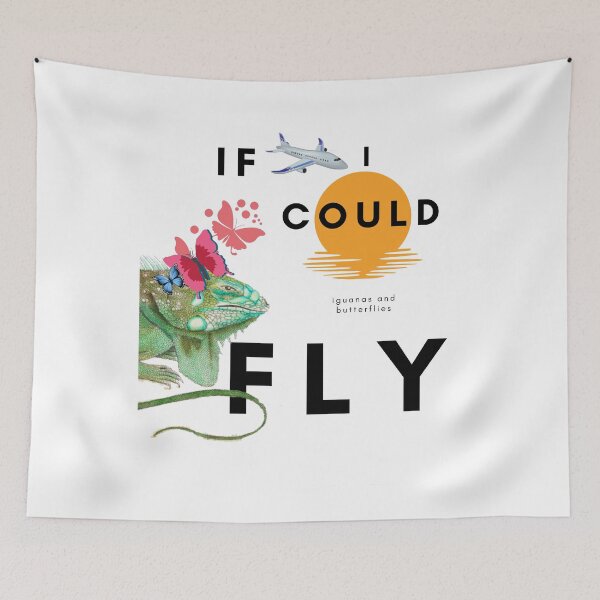 Item preview, IF I COULD FLY -IGUANAS AND BUTTERFLIES designed and sold by Flirt-Teez.