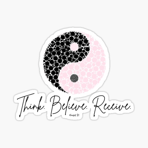 Manifest It! Pink Yin Yang Sticker