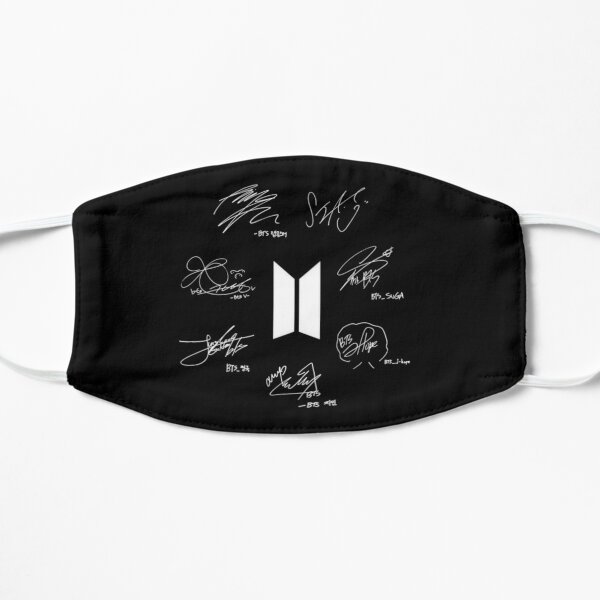 Firmas BTS Mascarilla plana