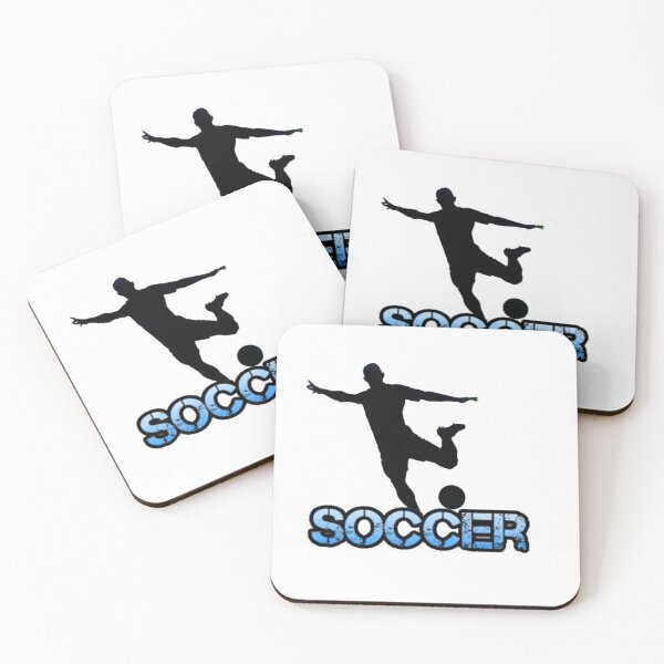 Item preview, Cool Light Blue Splat Text Soccer Design designed and sold by shopsimply.