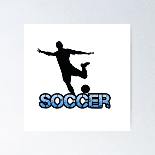 Item preview, Cool Light Blue Splat Text Soccer Design designed and sold by shopsimply.