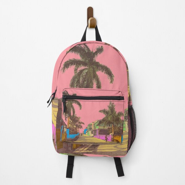 Item preview, Nassau East Street, street with palm trees in Bahamas designed and sold by Mauswohn.