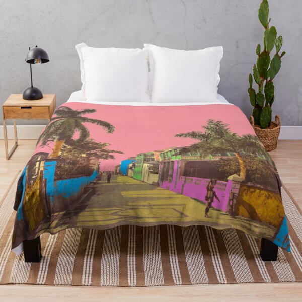 Item preview, Nassau East Street, street with palm trees in Bahamas designed and sold by Mauswohn.
