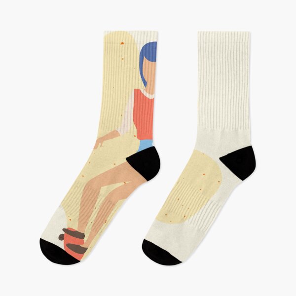 Item preview, Simple tan and orange girl skateboarder designed and sold by RRdesigned.