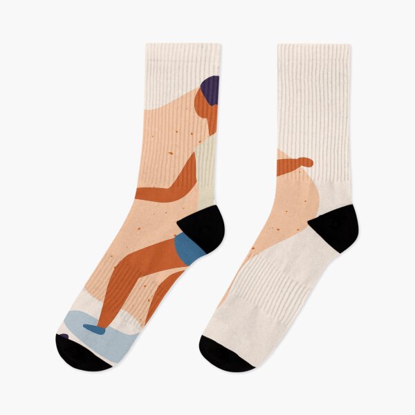 Item preview, Minimal orange and blue girl skateboarder designed and sold by RRdesigned.