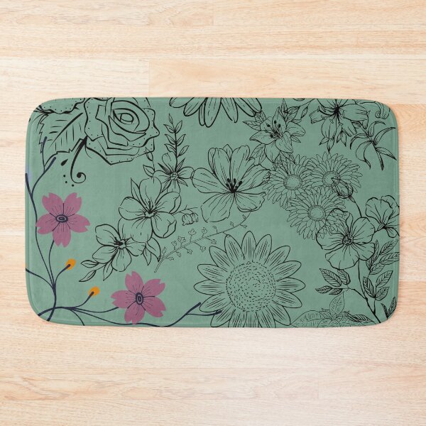 Item preview, Vintage Roses Daisies Sunflowers and Jasmine Flowers Pattern designed and sold by ArtIsSixthSense.