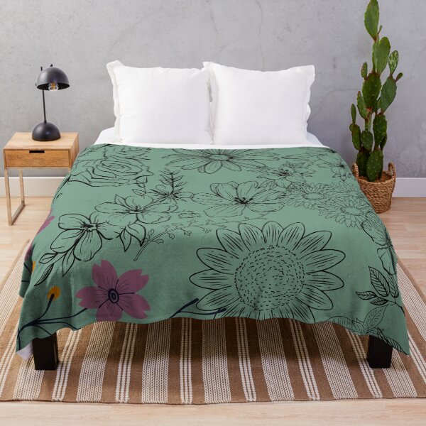 Artikelvorschau, Vintage Rosen Gänseblümchen Sonnenblumen und Jasmin Blumen Muster entworfen und verkauft von ArtIsSixthSense.