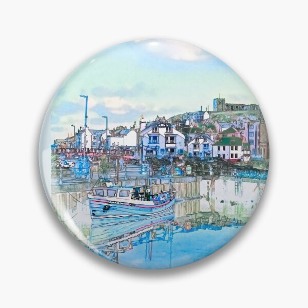 Item preview, Whitby Harbour Watercolour  designed and sold by Alisonchambers2.