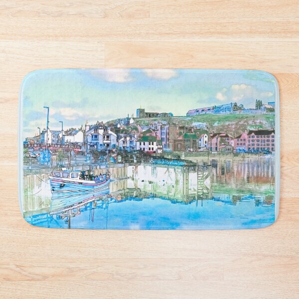 Item preview, Whitby Harbour Watercolour  designed and sold by Alisonchambers2.