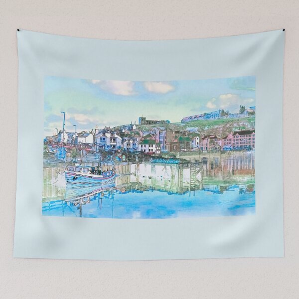 Item preview, Whitby Harbour Watercolour  designed and sold by Alisonchambers2.
