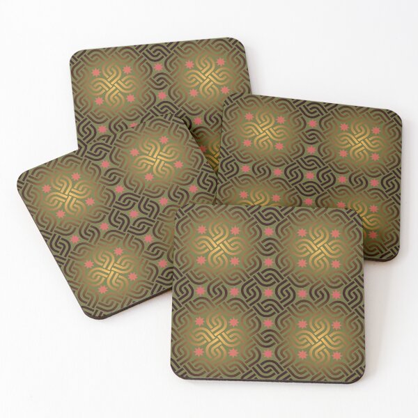 Item preview, Classic Gold and Green Ornament Pattern 01 designed and sold by vortexatelier.