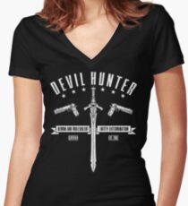 Devil Hunter Women's Fitted V-Neck T-Shirt