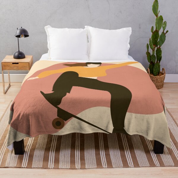 Item preview, Simple tan and orange skateboarder girl designed and sold by RRdesigned.