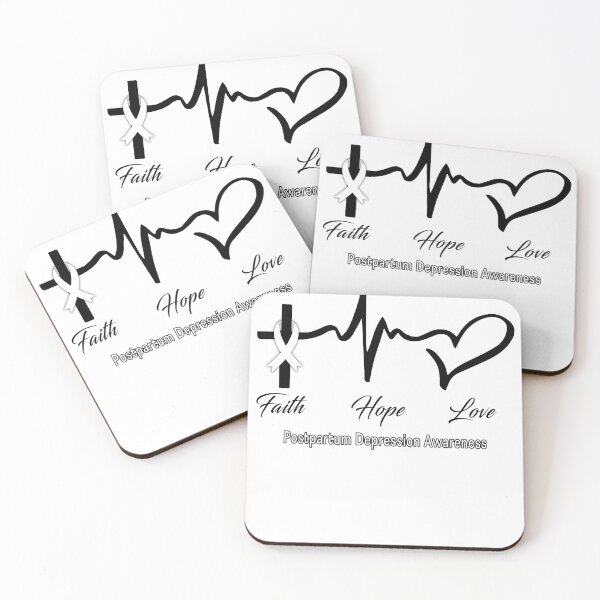 Item preview, Faith Hope Love Postpartum Depression Awareness designed and sold by frechettee.