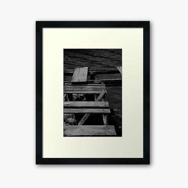 The Jetty in B&W Framed Art Print
