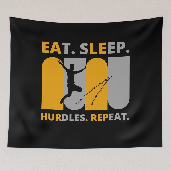 Item preview, Eat Sleep Hurdles Repeat designed and sold by Vibing-Right.