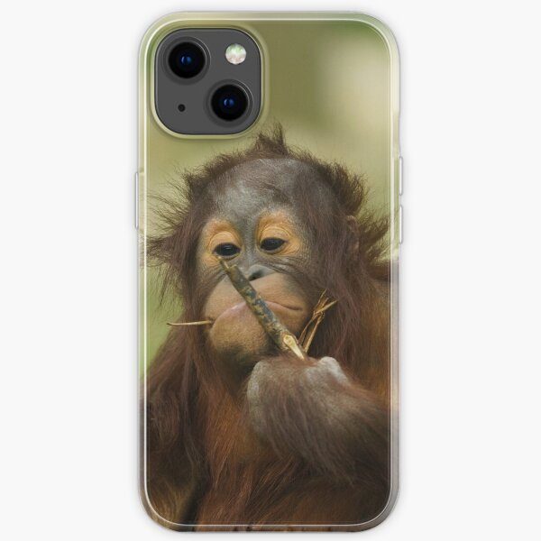 Funny Orangutan Baby Girl iPhone Soft Case