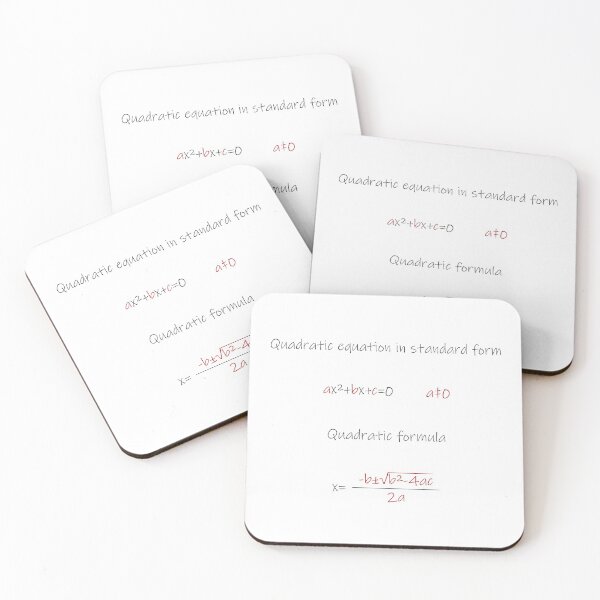 Item preview, Quadratic equation in a standard form-Quadratic formula designed and sold by CSouissi.