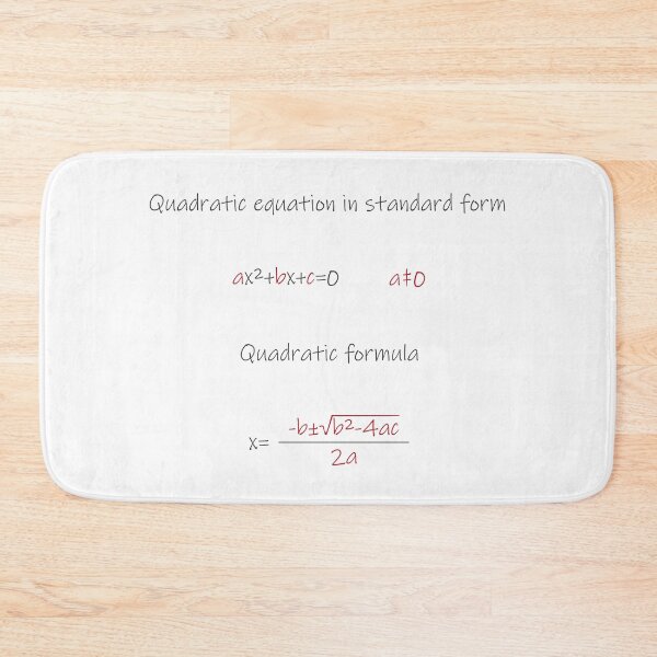 Item preview, Quadratic equation in a standard form-Quadratic formula designed and sold by CSouissi.