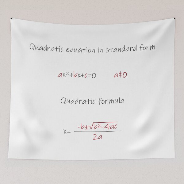 Item preview, Quadratic equation in a standard form-Quadratic formula designed and sold by CSouissi.